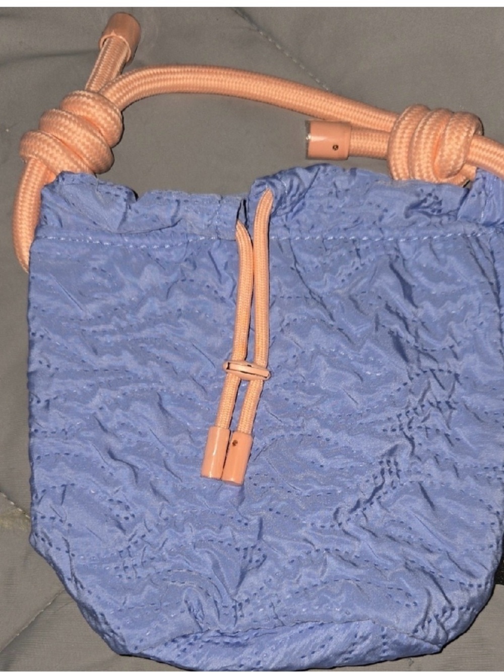 Dolce & Gabbana Drawstring Bag with Peach Cord NWOT